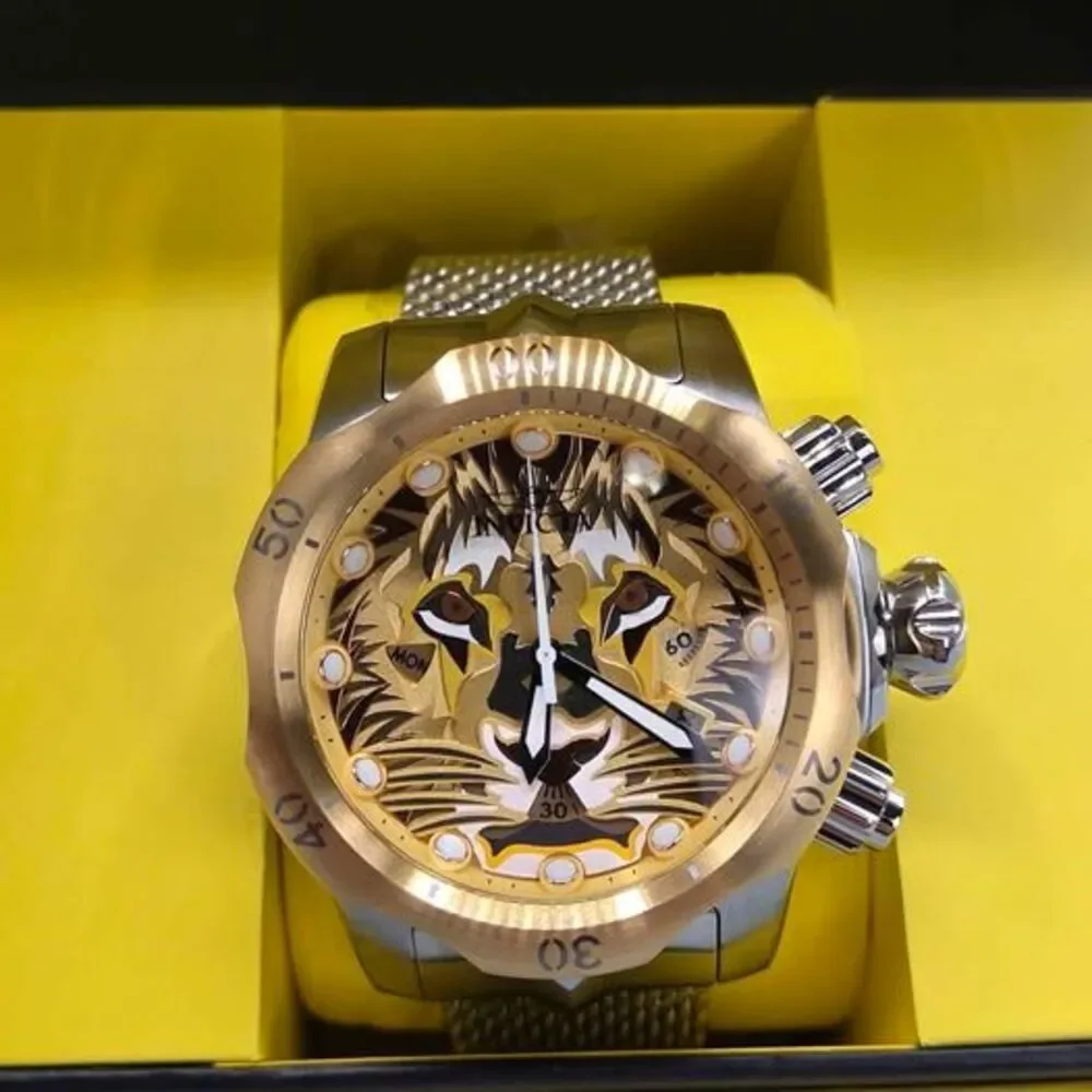 Invicta Venom Lionheart Swiss Ronda Z60 Caliber Men's Watch - 53.7mm. Steel